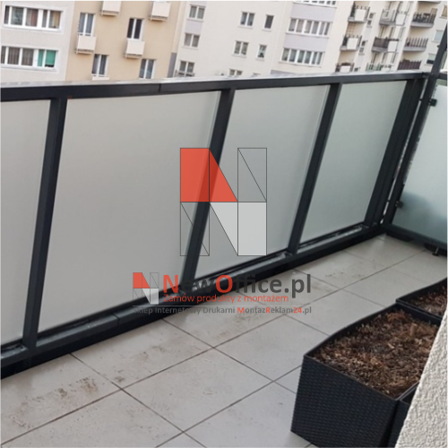 Folia balkonowa - efekt mrożonego szkła - Docięta na wymiar - ARLON M5400 (Opcja Naklejania Warszawa)